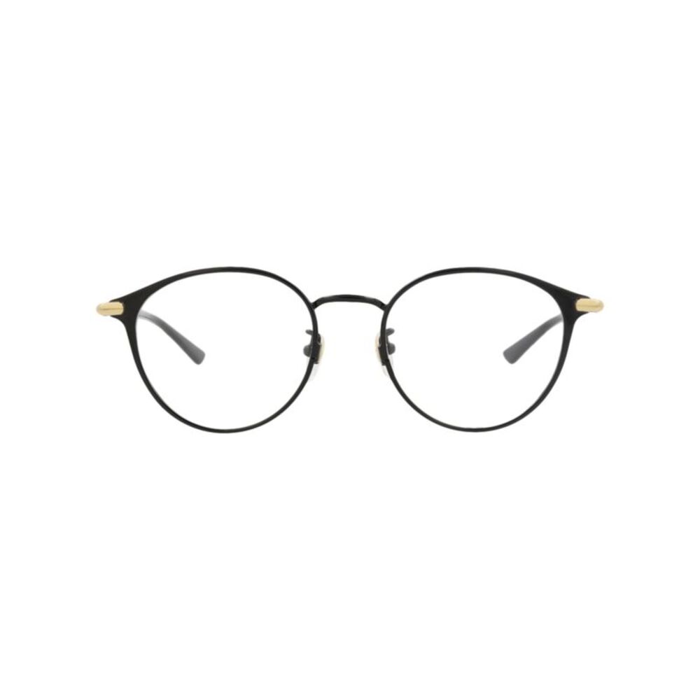 Gucci Round-Frame Metal Optical Frames Black Womens
